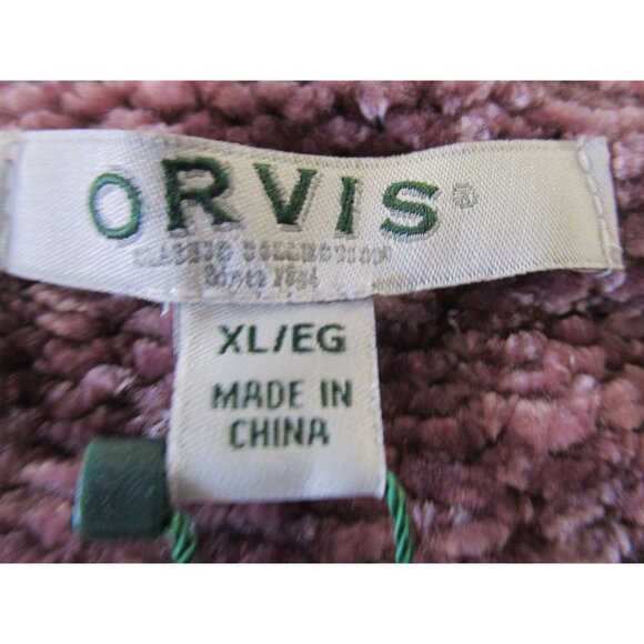 Orvis Chenille Tunic Style Sweater New With Tags Ladies XL Mauve Rib Knit Cuffs, - Picture 4 of 16